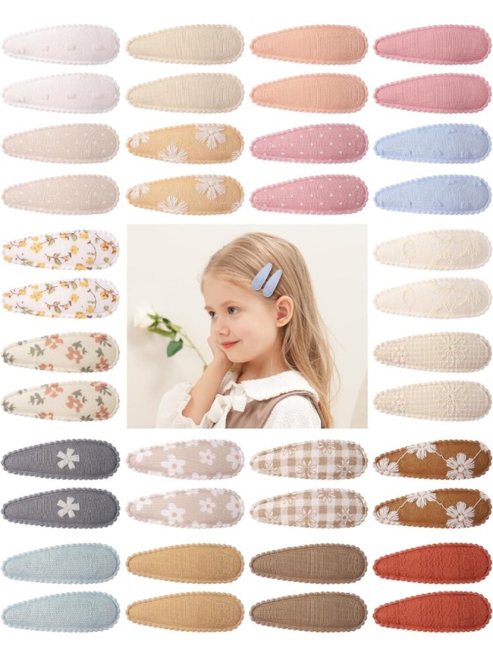 40 Pcs Toddler Hair Clips & Barrettes - Cute Baby Girls' Hair Bows Set